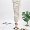 Vases 10pcs Style européen Simple Quincaillerie Iron Iron Art Electroplaste Golden Crystal Belder Bijoux Home El Decoration