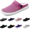 Mesh Slippers Cushion Slip-on Summer Femmes Chaussures de marche Black Rose Purple Gai Plate-Plate-Platters Courne Femme Sneaker Taille 36-45