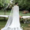 Wedding Hair Jewelry Womens Cape Long Wedding Cloak Bridal Cape Veil Simple Bolero Bridal Soft Tulle Shawl Long Sleeves Wedding Jacket Wrap Bridal Bolero VG21