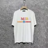 Mir t-shirt mäns korta ärm t-shirt designer t-shirt sommar mode enkel 16 färg bokstäver tryck t-shirt par topp casual women's t-shirt mir