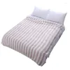 Одеяла полосатые летние кондиционирование воздуха прохладное одеяло с бамбуковым микрофибром для дивана для кровати- все сезоны.