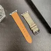 Groothandel Luxe Apple Watch Band 38mm 40mm 41 mm 42 mm 44 mm 45 mm 49 mm Flower Leather Watchs Strap Polsband voor IWatch 9 8 7 6 5 4 SE Designer Watchbands