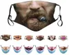 Suministros de fiesta Funny Smiling Beard Mask Filter Filter Pocket Bockable Breatable Reusable para mujeres