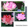 Dekorativa blommor 14 PCS lotus dekoration dans rekvisita falska lotusblomma konstgjorda växter simulerad plastsimulering blommig