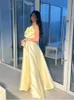 Runway jurken Saoedi -Arabische baljurk zonder schouderbanden formele avondjurk moeder Mom jurk mouwloze geplooide bloemen feestjurk 2024 nieuw