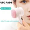 Cleaning Facial cleaning silicone facial brush manual facial cleaning brush soft hair cleaning brush double-sided massage brush d240510