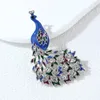 Spille Pomlee Peacock di lusso per donne Big Rhinestone Beauti