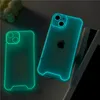 Custodia morbida in silicone luminoso a luce notturna per iPhone 14 13 12 11 15 Pro Max XS XR X 14Pro 13Pro 15Pro Plus iPhone Glowing Cover