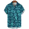 3D Print Shark Jellyfish Shirt Hawaiian for Men Oras Sea Life Animal Modèle à manches courtes Blouse d'été Fashion Top Shirts 240426