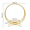 Decorative Plates Gold 80cm Wedding Cake Stand Flower Floral Hoop For Party Decoration