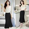 Abiti da lavoro Summer Women Due pezzi Set 2024 Sonte Short Tops Sermaid Skirt Office 2 Abiti