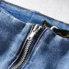 Jeans pour femmes femmes sexy taille haute zipper skinny croix croix bandage long pantalon crayon en denim slim pantalon stretch