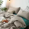 Set di biancheria da letto lavabile a colori solidi set romantico di lusso ragazze moderne copri la creatività addormentata coUette de lit decorazioni per la casa ec50ct