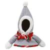 Dog Apparel Christmas Party Costume Outfit Hoded Cloak With Hat For Small Sized Puppy