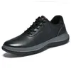 Повседневная обувь мода мужски кроссовки классические универсальные Sheos удобные подлинные кожаные износостойкие ходьбы