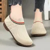 Casual Shoes 2024 Women's Luxury Single Flat Comfort Soft Sole Mom's Outdoor Shopping Lightweight