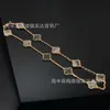 Дизайнерское ожерелье Ванка роскошная золотая цепь десять цветов клевер -колье для женщин 925 Серебряное 18 -километровое золото синий камень мода высокая оценка