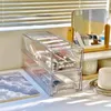 Aufbewahrungsboxen Gesichtsmaskenbox Licht Luxus transparenter Acrylschubladen Typ Kosmetik Organizer Staubsicherer Desktophalter