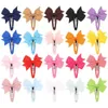 Accessoires de cheveux 2pcs / lot nouveau-né les cheveux coiffure Bow Snap BB Clips entièrement wappés pour fille pour tout-petits pince à cheveux en franges franges accessoires de cheveux de bébé Barrettes