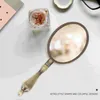 Compact Mirrors Retro Bronze Handheld Mirror Personal Oval Hand Mirror Cosmetic Straight Hand Mirror for Spa Salon Makeup Pocket d240510
