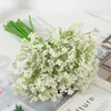 Fleurs décoratives Artificial Flower Wedding Bouquet Plastic Gypsophip Bridal Fake Home Decoration Arrangement