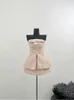 فستان من قطعتين صيف امرأة تنورة مجموعة أموال قديمة 2 الأزياء الفرنسية خمر أنبوب أعلى + الحزب الجمالية التنانير المصغرة الأناقة Q240511
