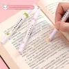 6PCSSet Kawaii Flowers Line Formed Highlighter Pens Roller Tip Curve Liner Marker för att skriva journaldragning Stationery 240511