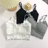 Tanks pour femmes Camisole Basique Femmes Summer Elastic Backless conçus Sexy Sex Slim Crop Sweet Girls Tops à l'intérieur de la mode Simple ins Simple Ins