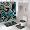 Tende per doccia set di tende in marmo decorazione del bagno astratto texture colorate di lusso con tappeto a 12 ganci per vasca da bagno copertina