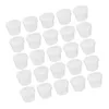 Paies jetables Paies 1 Set 25pcs Kraft Paper Bowls Ice Cream Food Packaging Conteneurs (blanc)