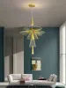 Modern LED -hanglamp voor eetkamer Iron Art Design Home Decor Hanging Lamp Zwart/Gouden Noordse plek LED -verlichtingsarmatuur
