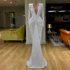 Błyszczące cekinowe sukienki na bal maturalne 2022 Seksowne wysokie szczelinę V SEXIN SLIT V SCICK ROSE GOLD DUBAI Women Zuhair Murad Formalne suknie wieczorowe 231s