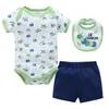 Roupas conjuntos de roupas para bebê recém -nascido roupas de bebê apertado terno de verão terno de menino infantil cenário de praia de crianças calças de macacão infantil roga de bebel2405