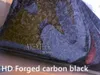 HD Black Gloss forjou o filme de cobertura de vinil de carbono com liberação de ar inicial cola baixa cola de auto -adesivo 1,52x18m 5x59ft com revestimento de estimação