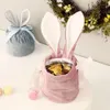 Tas decoratie snoeptrekking cadeau groothandel emmer veet bunny paasmand 1106