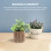 Wazony 2 szt. Kurka kwiatowa Mini sukulentne rośliny kwiat drewniany drewniany kwiat ogrodniczy
