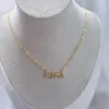 Chains 18K Gold Plated Brass MAMA Necklace Shiny CZ Letters Charm Mother's Day Fashion Jewelry