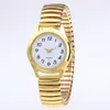 Нарученные часы классические винтажные деловые женщины мужчины эластичные золотые кусочки Quartz Watch Lover Parulet