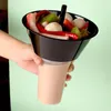 Disposable Cups Straws 25pcs Net Red Milk Tea Pot Cup Fruit Tray Steak Drink Juice Snack 500ml 700ml Packaging Clear Plastic