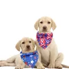 Hundekleidung 4. des Jy Day Bandanas Patriotische Lätzchen Amerikanische Flaggen -Kostüm -Verstellbarer -Independenzen -Dreiecksschalkief für SM otvqa