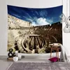 Tapisseries World Architecture Tapestry mur suspendu mural plage serviette de serviette imprimé nappe de yoga de yoga.