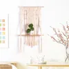 Tapestries Macrame Tapestry Flower Planter Basket Wall Handmade Woven Cotton Rope Plant Hanger Pot Party Wedding Home Decoration
