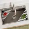 Kitchen Storage Roll Up Triangle Dish Drying Rack For Sink Organizer Corner Over The Sponge Rag Holder Accessories Shelf