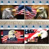 Indépendance Day Background Tissu de vacances Décoration de décoration Flags Patriotic Eagle Independence Day Banner LT975