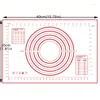 Ferramentas de panificação tapete de silicone com escala rolante almofada de massa amassada