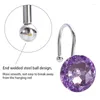 Haken 12pcs/Set Edelstahl Duschvorhang Buntes Acryl -Diamantform Badezimmer Dekoration Haken Mehrzweckkleidung Hang hängen