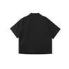 2024 PRA Kadın ve Erkek Gömlek Klasik Retro Marka Kısa Gömlek Bluses Klasik Ters Üçgen Gevşek İthal Yüksek kaliteli Naylon İpeksi Dokunmatik Yaz Topları