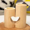 Candlers Romantic Tea Light Light Decorative Wood Solder Send de 2 Unity Heart Piestal for Home Decor