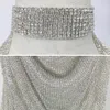 S Curve Handmade Backless Crystal Dress Chain Halter Rhinestone Slit Kendall Jenner 21e verjaardagsfeestjesjurk Mini 240508