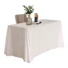Conférence en tissu de table pure couleur rouge et blanc rectangle long tables comprimés